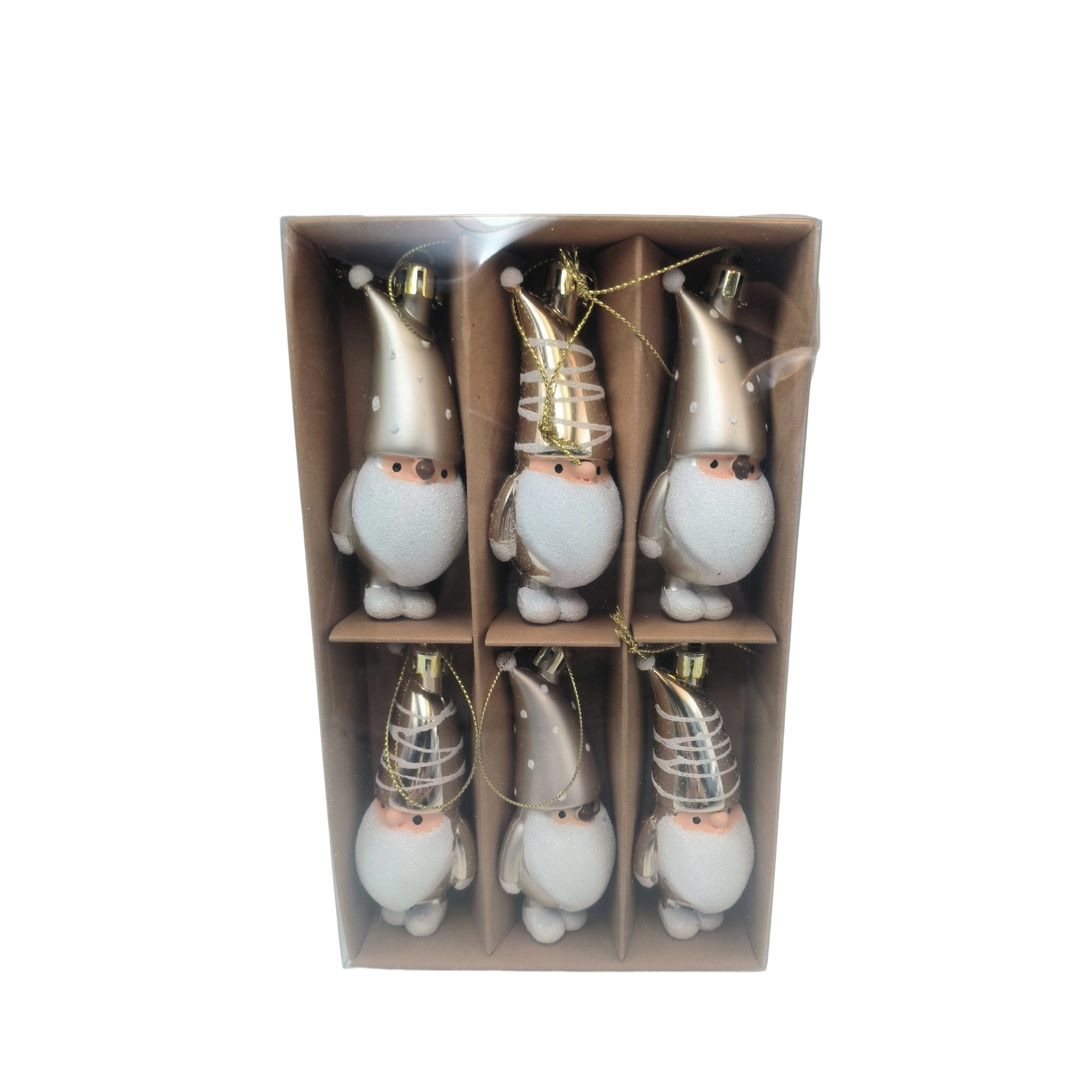 Glimnis Weihnachtskugeln mit Wichteln, 6 Stück